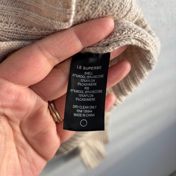 Le Superbe Sand/Beige Beach To Bar Cardigan Sweater - Picture 4 of 7